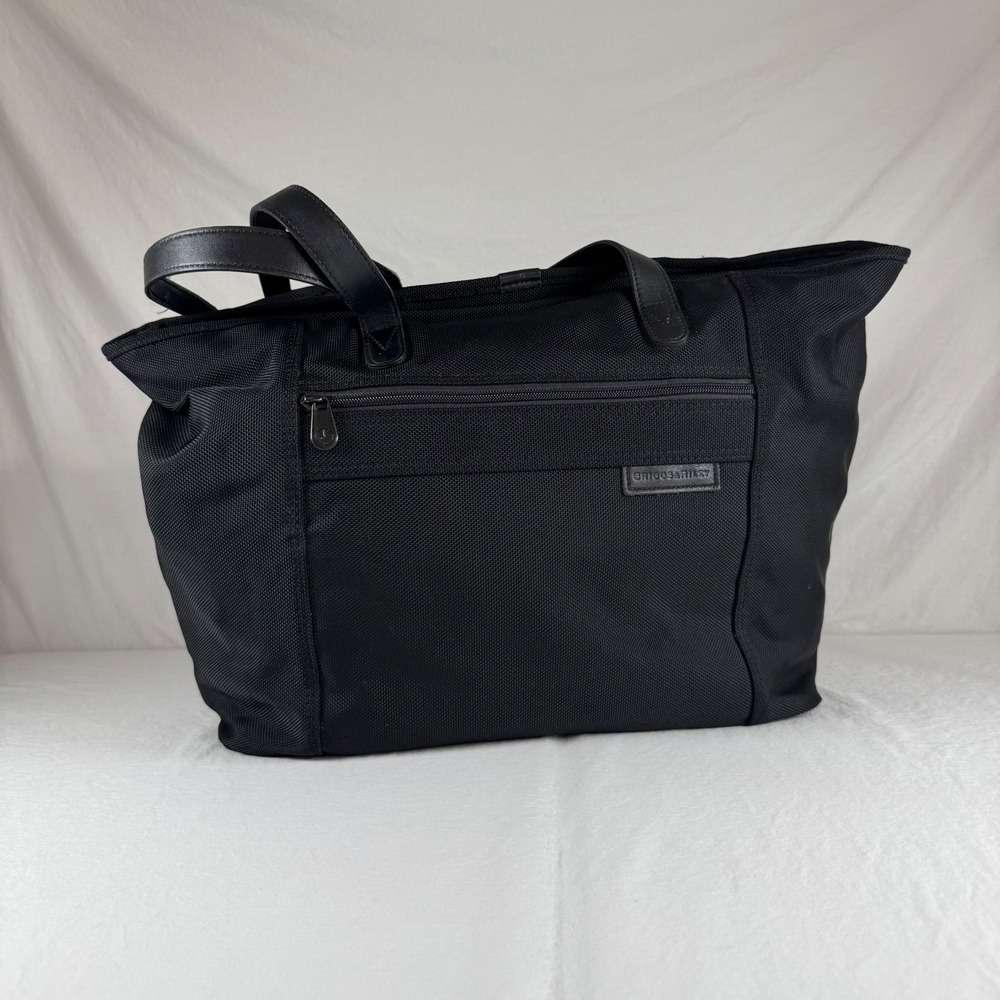Briggs & Riley Baseline Traveler Tote Black Ballistic Nylon Travel Bag